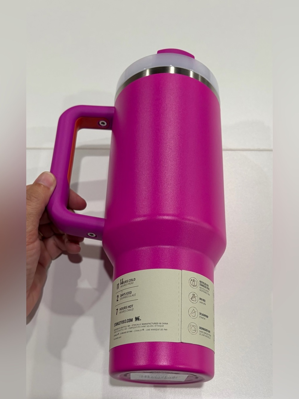 Stanley Vivid Violet The Flowstate Quencher H2.O Tumbler 40 oz., NWT Pink Purple - Picture 6 of 10